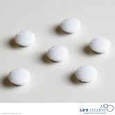 Whiteboard magnet 20mm round white (set 6)