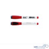 Whiteboard plan marker with eraser red