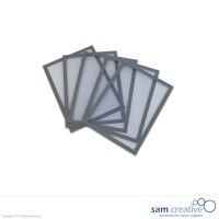 Magnetic document holder A5 grey set 5 pcs