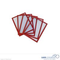 Magnetic document holder A5 red set 5 pcs
