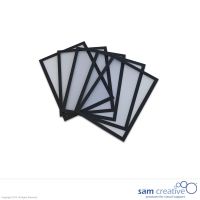 Magnetic document holder A5 black set 5 pcs
