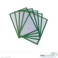 Magnetic document holder A4 green set 5 pcs