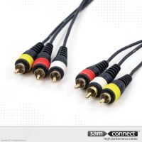Composite video/audio cable, 1m, m/m