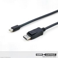 Displayport to mini Displayport cable, 1m, m/m