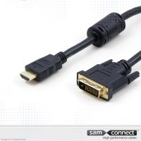 HDMI to DVI-D cable, 5m, m/m