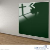 Glass Whiteboard Wall Panel 100x200 cm dark green