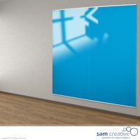 Glass Whiteboard Wall Panel 120x240 cm light blue