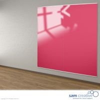 Glass Whiteboard Wall Panel 100x200 cm pink