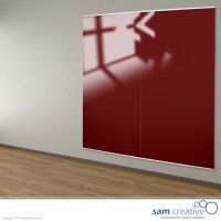 Glass Whiteboard Wall Panel 100x200 cm red