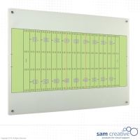 Whiteboard Glass Solid Rugby 90x120 cm