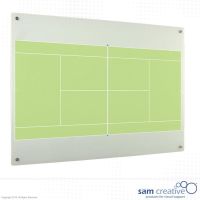 Whiteboard Glass Solid Tennis 120x180 cm