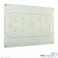 Whiteboard Glass Solid Ice Hockey 45x60 cm