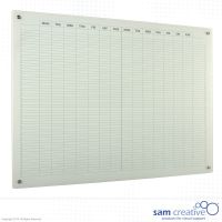 Whiteboard Glass 2-Week Mon-Sun 120x150 cm