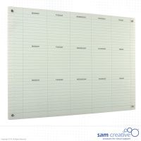 Whiteboard Glass 3-Week Mon-Fri 120x150 cm