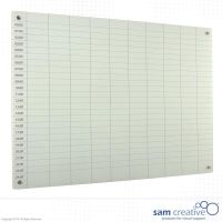 Whiteboard Glass Day Planner 0:00-24:00 90x120 cm