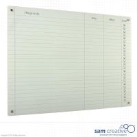 Whiteboard Glass Day Planner To-Do 100x180 cm