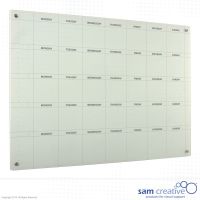 Whiteboard Glass 5-Week Mon-Sun 120x180 cm