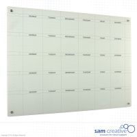Whiteboard Glass 5-Week Mon-Sat 60x90 cm