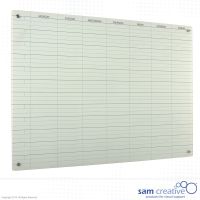 Whiteboard Glass 12-Week Mon-Sun 120x150 cm