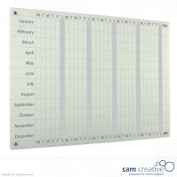Whiteboard Glass Year Planner Mon-Sat 100x150 cm