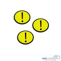 Magnetic symbol exclamation mark 3x3 cm yellow