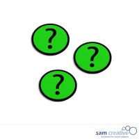 Magnetic symbol question mark 3x3 cm green