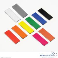 Magnetic symbol rectangle 1x3 cm white