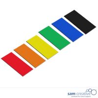 Magnetic symbol rectangle 3x6 cm mixed colour