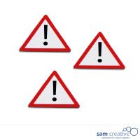 Magnetic symbol warning triangle 3,5x4 cm red