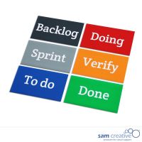 Magnetic printed scrum headers 8x14 cm (6x)