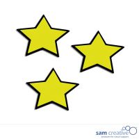 Magnetic symbol star 4x4 cm yellow