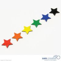 Magnetic symbol star 2x2 cm mixed colour