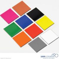 Magnetic symbol square 3x3 cm grey