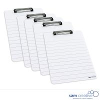 Clipboard whiteboard A4 Lines (set 5 pcs)