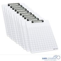 Clipboard whiteboard A4 Squares (set 10 pcs)