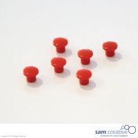 Whiteboard magnet 10mm round red (set 6)