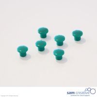 Whiteboard magnet 10mm round green (set 6)