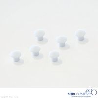 Whiteboard magnet 10mm round white (set 6)