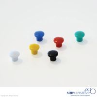 Whiteboard magnet 10mm round mixed (set 6)