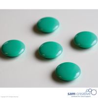 Whiteboard magnet 30mm round green (set 5)