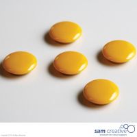 Whiteboard magnet 30mm round yellow (set 5)