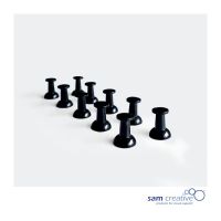 Magnetic regular size push pins black 10 pcs