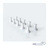 Magnetic regular size push pins white10 pcs