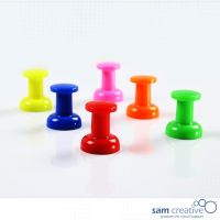 Magnetic jumbo size push pins mixed 6 pcs