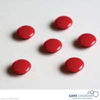 Glassboard magnet 20mm round red (set 6)