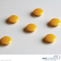 Glassboard magnet 20mm round yellow (set 6)