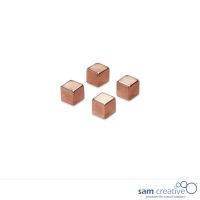Glassboard magnet 10mm cube bronze (set 4 pcs)