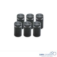 Install Set Whiteboard Glass Solid Black (set 6)