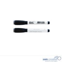 Whiteboard plan marker with eraser black