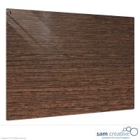 Whiteboard Glass Solid Dark Wood 60x120 cm